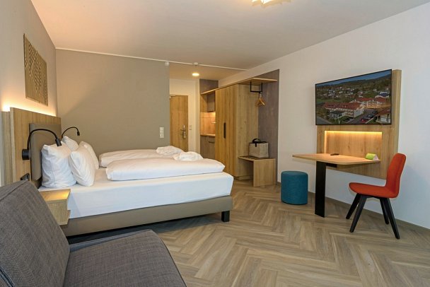 BERGlässig Hotel Bodenmais - Wohnbeispiel Appartement Komfort Typ 2 (Zimmercodierung AF2)
