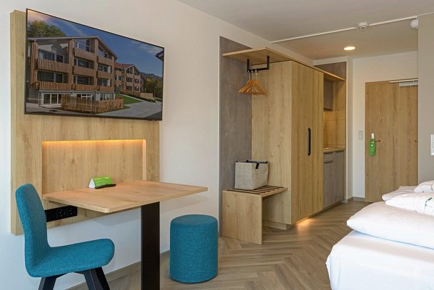 BERGlässig Hotel Bodenmais - Wohnbeispiel Appartement Komfort Typ 2 (Zimmercodierung AF2)