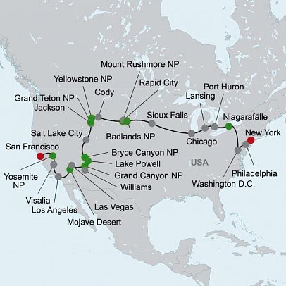 USA von Küste zu Küste (New York - San Francisco)