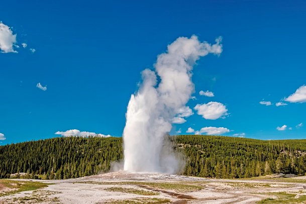 USA von Küste zu Küste (New York - San Francisco) - Old Faithful Geysir