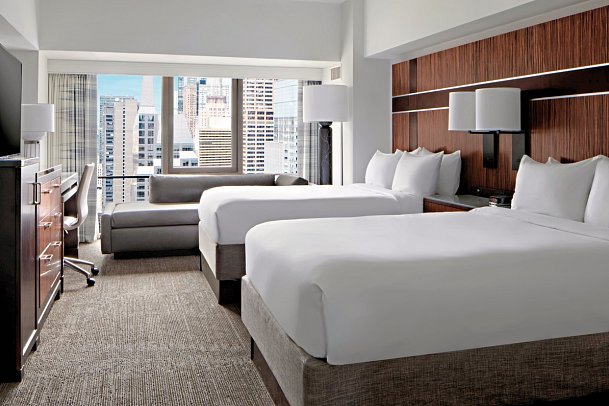 New York Marriott Marquis - Wohnbeispiel Superior DBL DBL Room, View (Times Square) (Zimmercodierung US5)