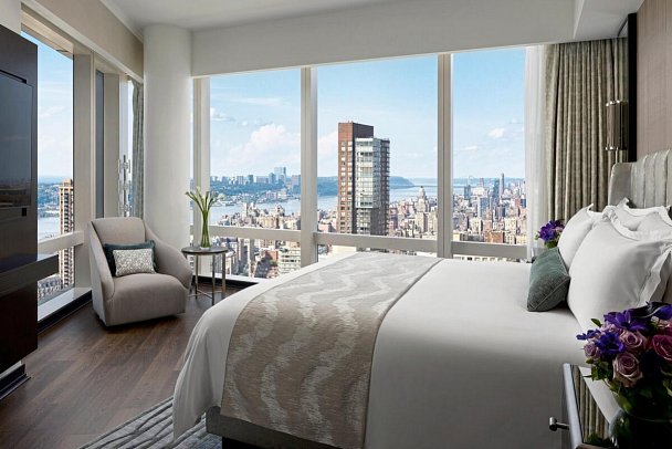 Mandarin Oriental New York - Wohnbeispiel Hudson River View Suite (Zimmercodierung WB1)