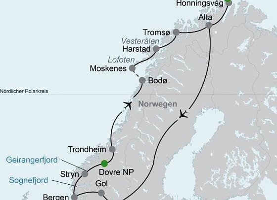 Nordkap, Lofoten und Fjorde
