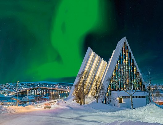 Das Beste aus Fjord- und Nordnorwegen im Winter - Eismeerkathedrale Tromsø