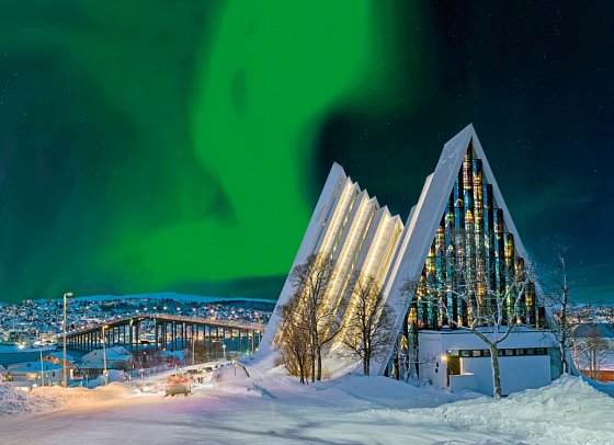 Das Beste aus Fjord- und Nordnorwegen im Winter - Eismeerkathedrale Tromsø