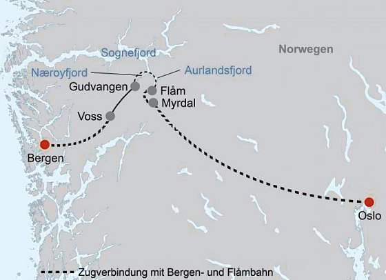 Winterliche Fjorde und Bergenbahn