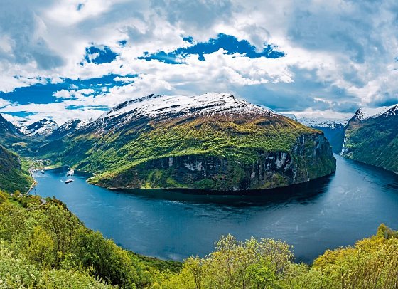 Mit Postschiff und Bahn durch Norwegen - Geirangerfjord