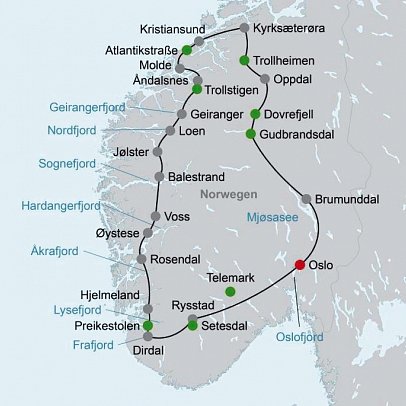 Fjordgiganten und Berglandschaften