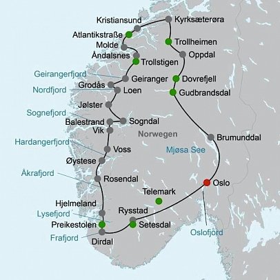 Fjordgiganten und Berglandschaften