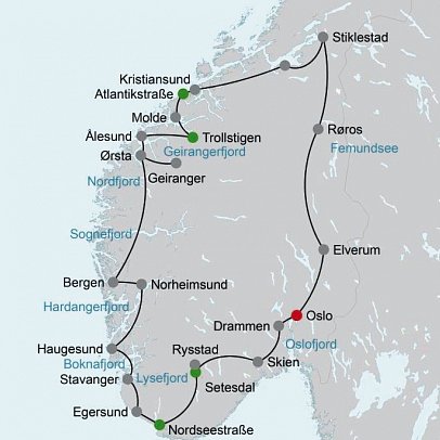 Große Südnorwegenreise