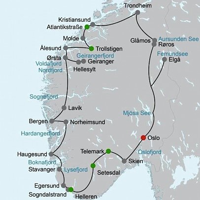 Große Südnorwegenreise