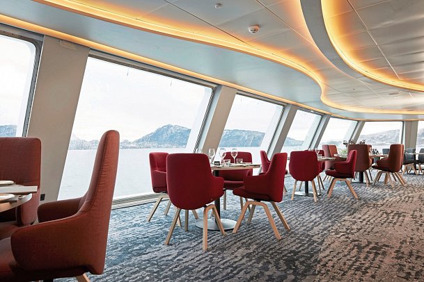 Reisevariante Mit Postschiff und Bahn durch Norwegen - Restaurant, Havila Voyages