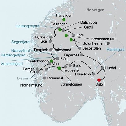 Fjorde, Gletscher und historische Hotels