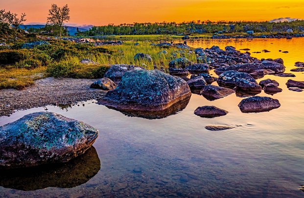Norwegen Kaleidoskop - von Oslo zum Nordkap - See Tsahkaljärvi