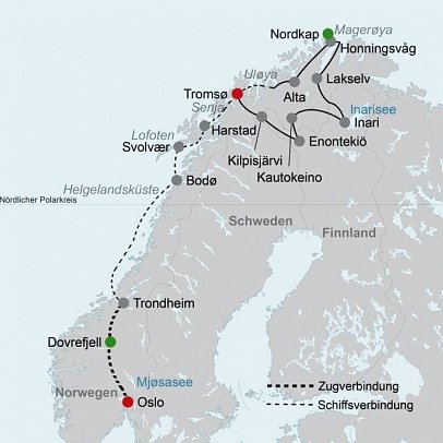 Norwegen Kaleidoskop - von Oslo zum Nordkap