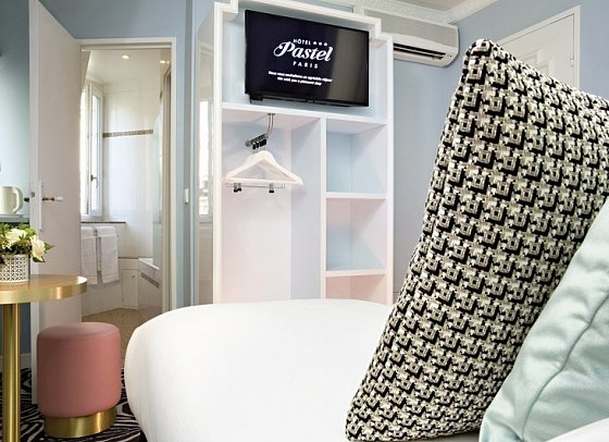 Hotel Pastel Paris - Wohnbeispiel Einzelzimmer Standard (Zimmercodierung EG1)
