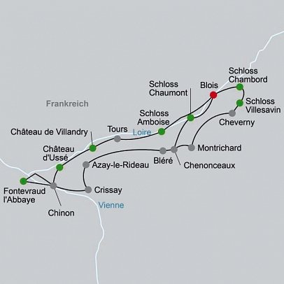 Schlösser der Loire ab Blois