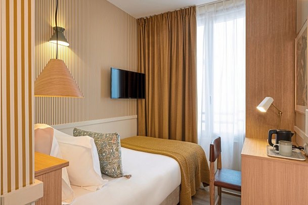 Le Petit Oberkampf Hotel & Spa - Wohnbeispiel Cosy Einzelzimmer (Zimmercodierung EG1)