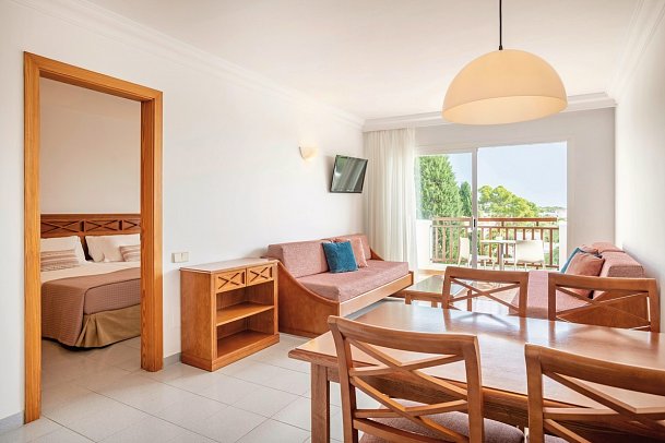 Inturotel Esmeralda Garden - Wohnbeispiel Apt. 1 Schlafzimmer Poolblick