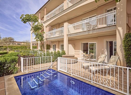 Zafiro Ca'n Picafort - Wohnbeispiel Suite 1 Schlafzimmer mit privatem Pool (Zimmercodierung W3Q/W4Q)