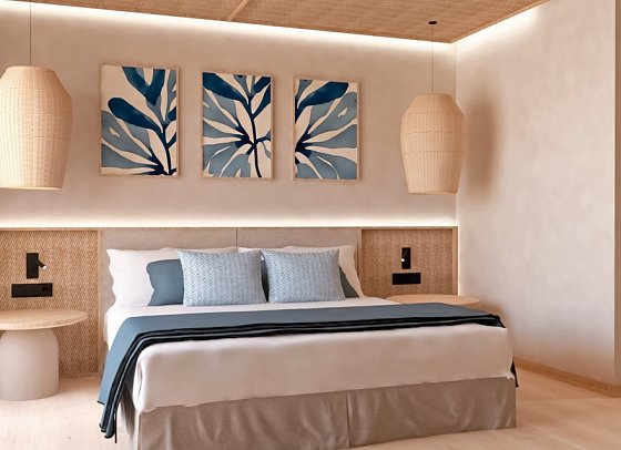 Marins Suites - Wohnbeispiel Doppelzimmer Meerblick (Zimmercodierungen D1M & D2M)