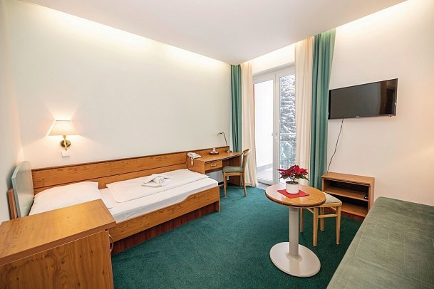 Interhotel Montana - Wohnbeispiel Einzelzimmer (Zimmercodierungen EB & EC1)