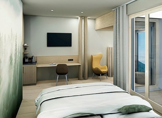 Waldhotel am Notschreipass - Wohnbeispiel Juniorsuite Waldwipfel (Zimmercodierung JB2)