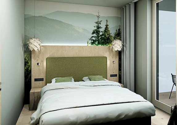 Waldhotel am Notschreipass - Modellbild Wohnbeispiel Family Suite Baumhaus (Zimmercodierung WB1)