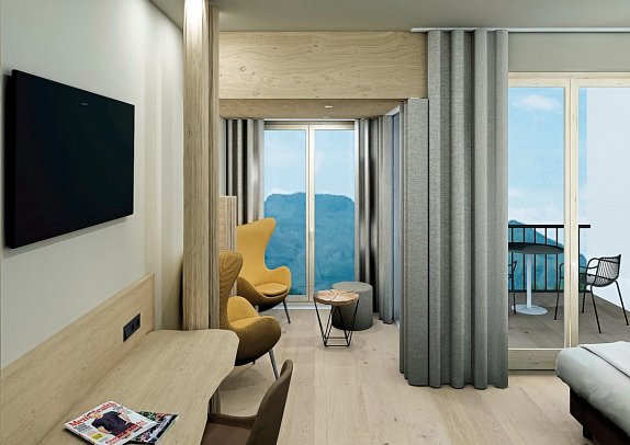 Waldhotel am Notschreipass - Wohnbeispiel Juniorsuite Waldwipfel (Zimmercodierung JB2)