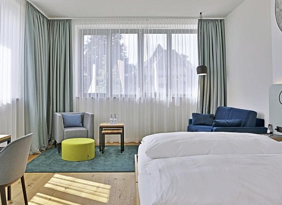 Hotel FederWERK - Wohnbeispiel Doppelzimmer Deluxe (Zimmercodierung DD1)