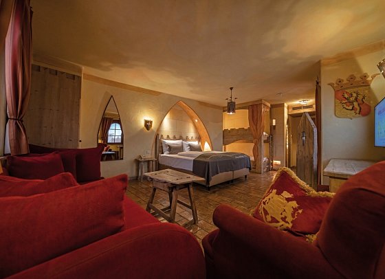 Burghotel Castillo Alcazar - Wohnbeispiel Standardzimmer (Zimmercodierungen DB1, EB1, TB1, RB1, DX1, EX1, TX1, RX1, DX2, EX2, TX2, RX2, DS3, ES3, TS3, RS3, FB1, FX1, FX2, FX3, XB1, XB2, XB3 & XB4)