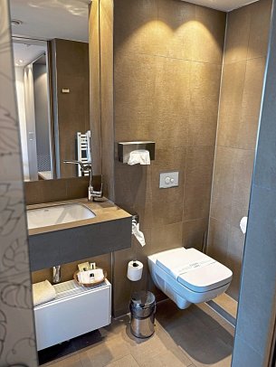 Hotel zur Malzmühle - Beispiel Bad Doppelzimmer Standard (Zimmercodierung DG1)