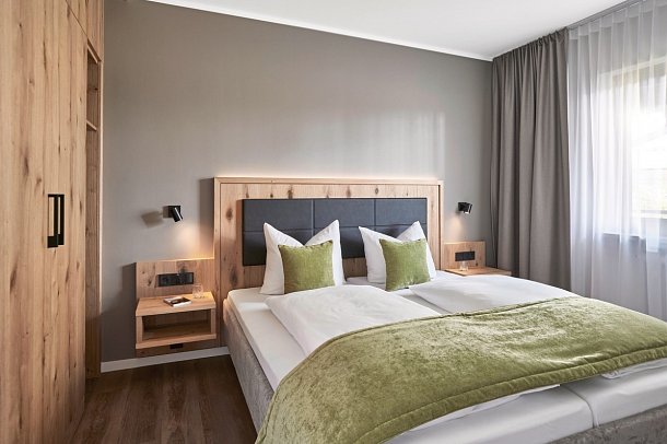 Sporthotel Grafenwald - Wohnbeispiel Suite Komfort Deluxe (Zimmercodierungen WD1 & WD2)