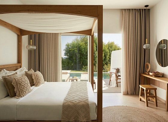 Absolute Kiotari Resort - Wohnbeispiel Doppelzimmer Superior Privatpool (Zimmercodierung DS2)