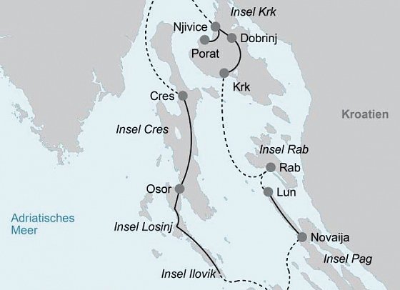 Inselhüpfen Kvarner Bucht