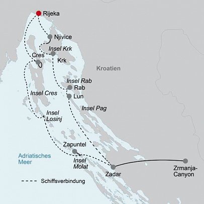 Multiaktiv durch die Inselwelt Kroatiens