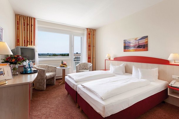 Morada Resort Kühlungsborn - Wohnbeispiel Doppelzimmer Landblick (Zimmercodierung D1L)