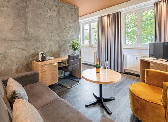 Hotel Residenz Waldkrone - Wohnbeispiel Appartement 1 Schlafzimmer (Zimmercodierung AB1)