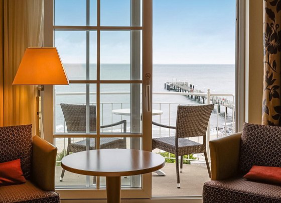 A-ROSA Ostseehotel Kühlungsborn - Wohnbeispiel Doppelzimmer Meerseite (Zimmercodierung D1M)