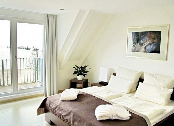 Strandhotel Dranske - Wohnbeispiel Doppelzimmer Boddenblick (Zimmercodierung D1I)