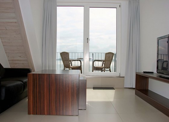 Strandhotel Dranske - Wohnbeispiel Maisonette Boddenblick (Zimmercodierung MB2)