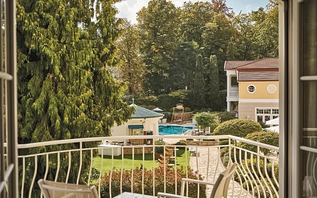 A-ROSA Strandidyll Heringsdorf - Beispiel Ausblick Doppelzimmer Parkseite (Zimmercodierung DF4)