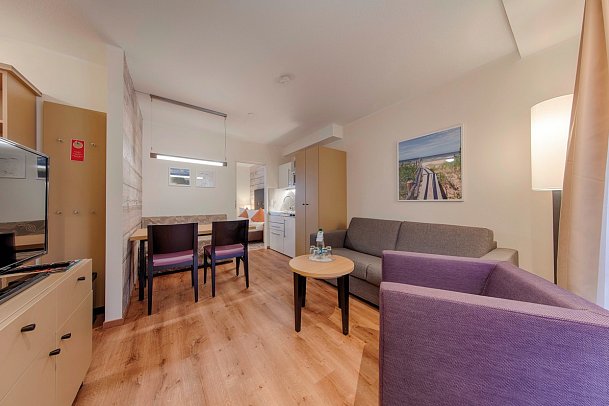 Aquamaris Strandresidenz Rügen - Wohnbeispiel Appartement 30 qm (Zimmercodierungen A2L & AB1)