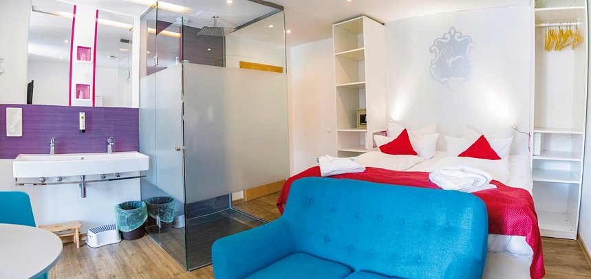 Ostseehotel Baabe - family & SPA - Wohnbeispiel Familienzimmer Balkon oder Terrasse (Zimmercodierung FB1)