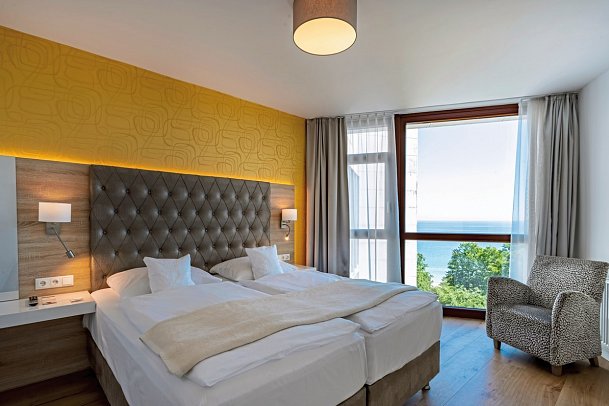 Cliff Hotel Rügen - Wohnbeispiel Doppelzimmer Deluxe Meerblick