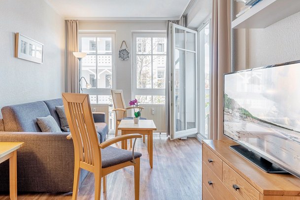 Seepark Sellin Ferienwohnungen - Wohnbeispiel Appartement Typ L ca. 32 qm (Zimmercodierung OB1)