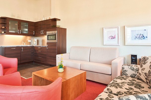 Seepark Sellin Ferienwohnungen - Wohnbeispiel Appartement Typ W ca. 70 qm (Zimmercodierung PB3)