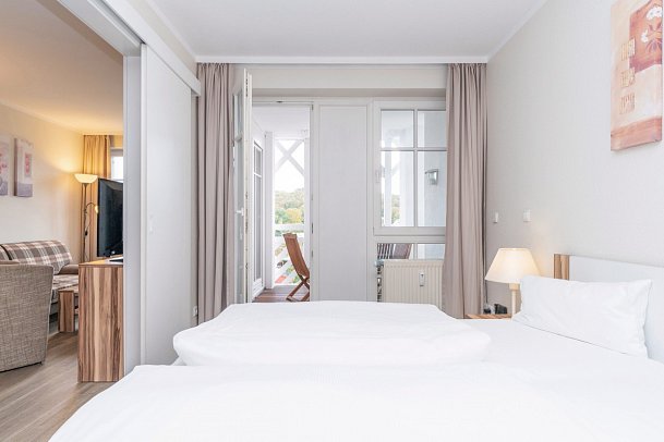 Seepark Sellin Ferienwohnungen - Wohnbeispiel Appartement Typ L ca. 32 qm (Zimmercodierung OB1)