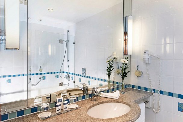 Kleine Strandburg Zinnowitz - Beispiel Bad Appartement Maisonette (Zimmercodierungen MB1 & MBC)