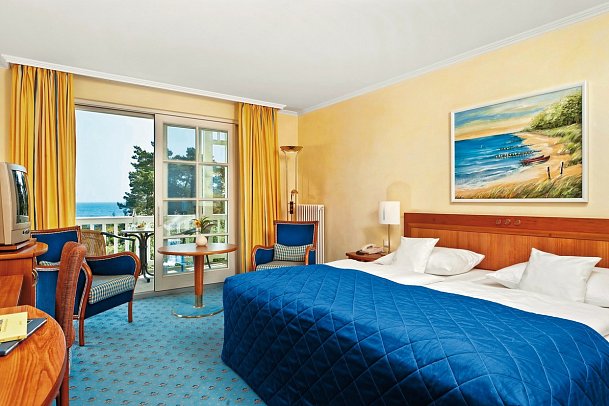 Kleine Strandburg Zinnowitz - Wohnbeispiel Doppelzimmer Meerseite (Zimmercodierungen DBC & EBC)